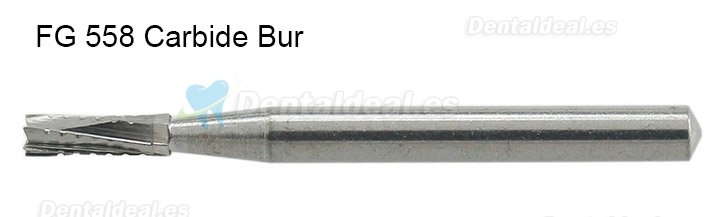 10Pcs FG 558# Straight Fissure Head Dental Friction Grip Carbide Bur